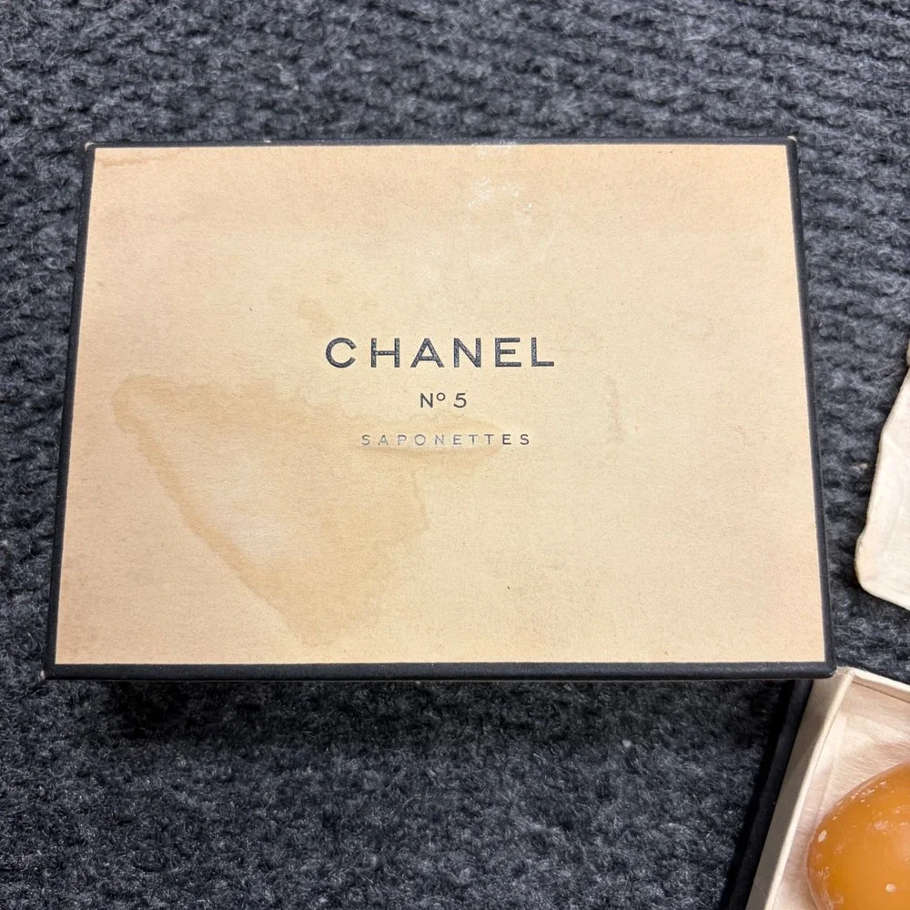 Vintage Chanel No 5 Saponettes Guest Soap Set 5 Piece Collectible Luxury Vanity